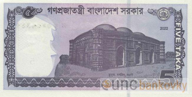 Bangladéš 5 Taka 2022 UNC
