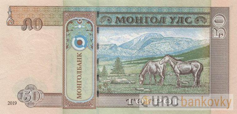 Mongolsko 50 Tugrik 2019 UNC