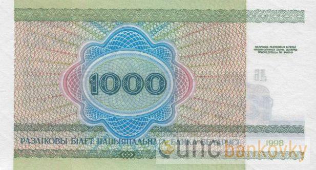 Bělorusko 1000 Rubl 1998 UNC