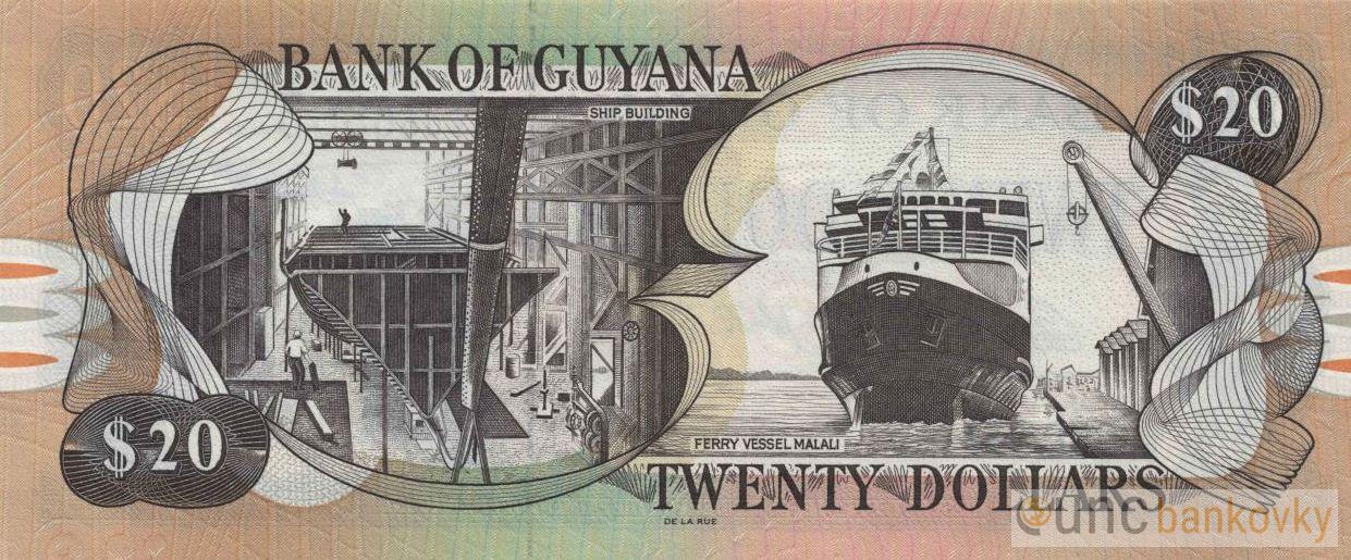 Guyana 20 Dollars 2018 UNC