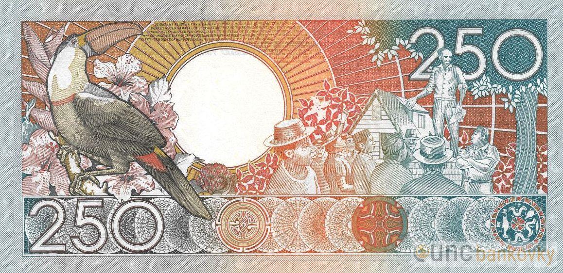 Surinam 250 Gulden 1988 UNC