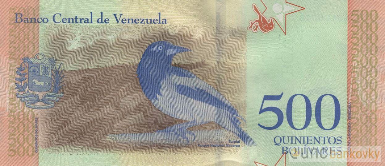 Venezuela 500 Bolivares 2018 UNC