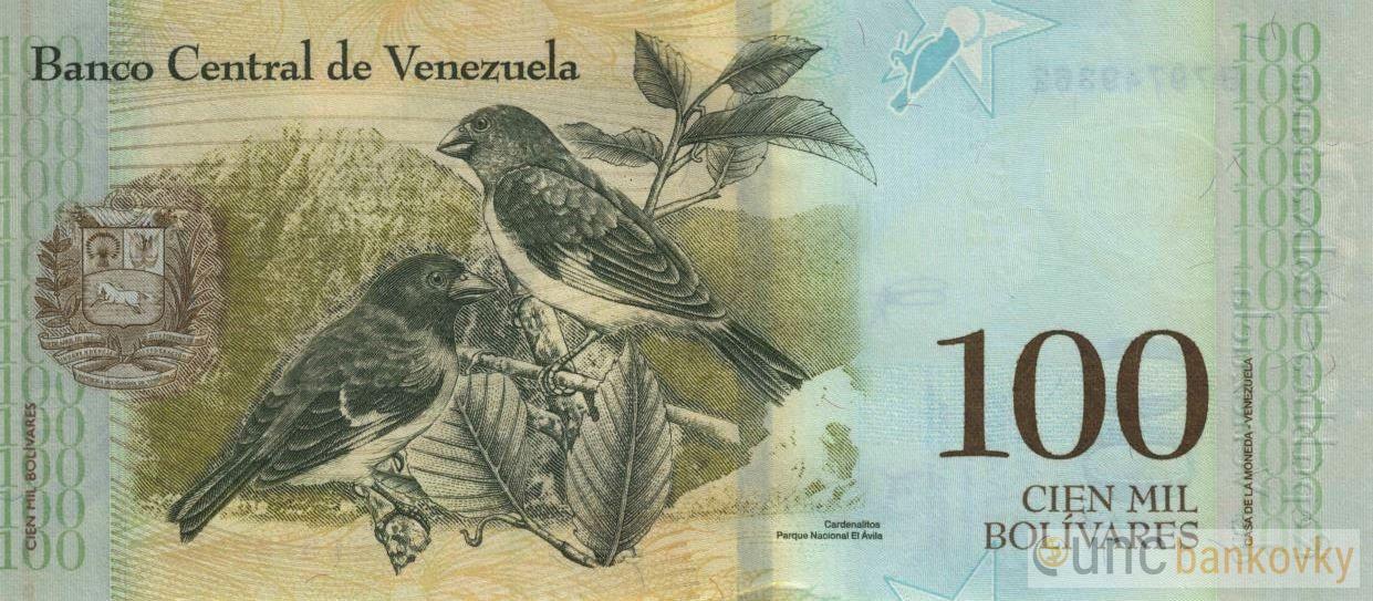 Venezuela 100.000 Bolivares 2017 UNC