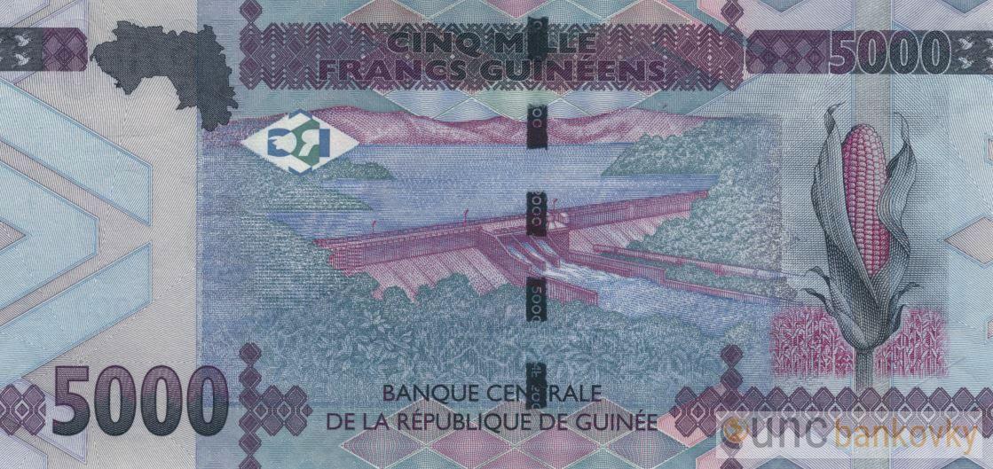 Guinea 5000 Francs 2015 UNC