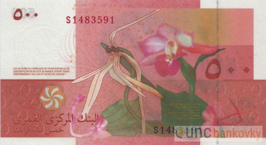Komory 500 Francs 2020 UNC