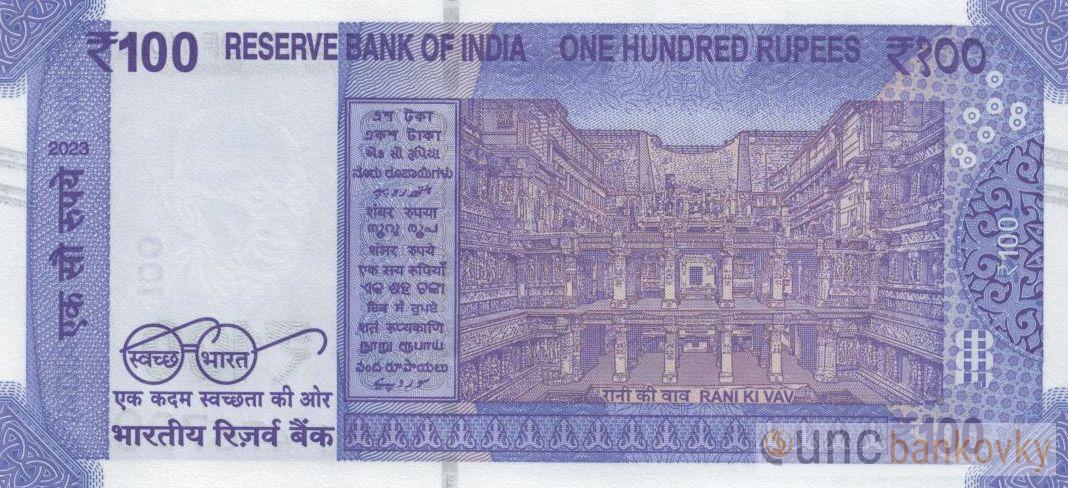 Indie 100 Rupees 2023 UNC