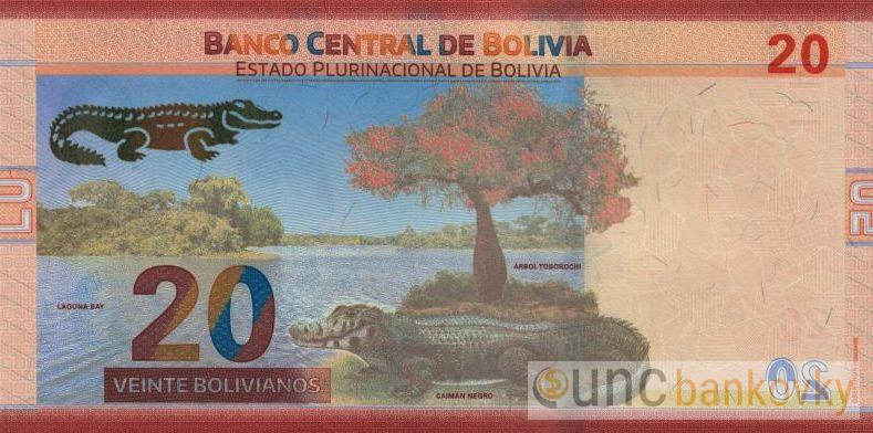 Bolívie 20 Bolivianos 2018 UNC