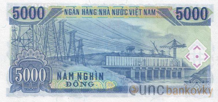 Vietnam 5000 Dong 1991 UNC