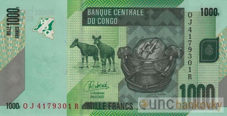 Kongo 1000 Francs 2020 UNC