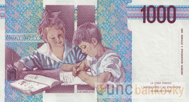Itálie 1000 Lire 1990 UNC