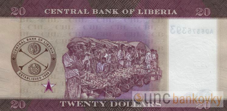 Libérie 20 Dollars 2022 UNC