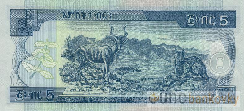 Etiopie 5 Birr 2017 UNC
