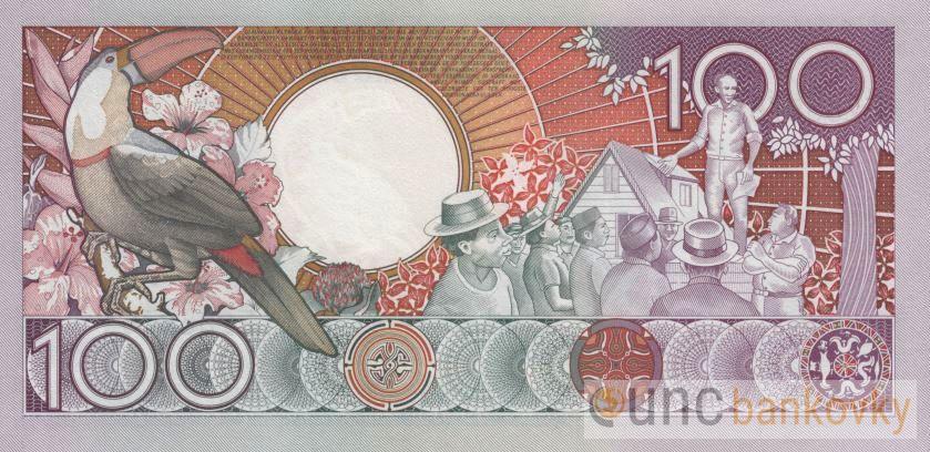 Surinam 100 Gulden 1986 UNC