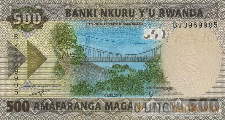 Rwanda 500 Francs 2019 UNC