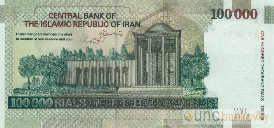 Irán 100.000 Rials 2010-2019 UNC