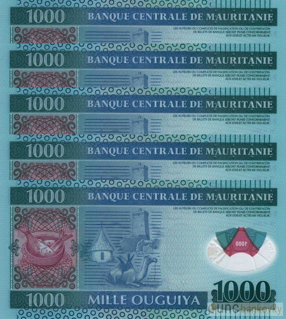 5x Mauritánie dealer set 2014 UNC