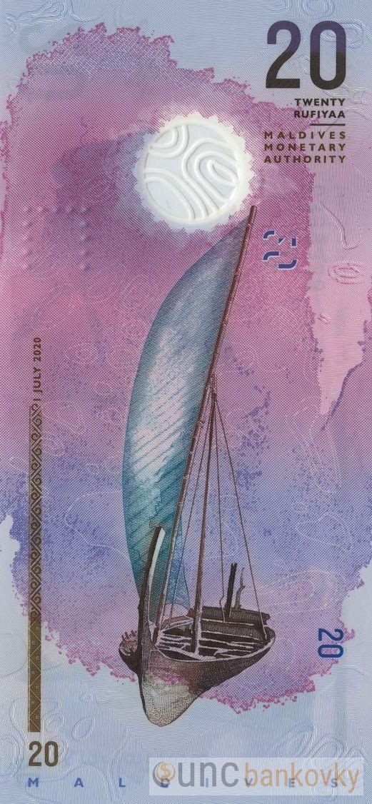 Maledivy 20 Rufiyaa 2020 UNC