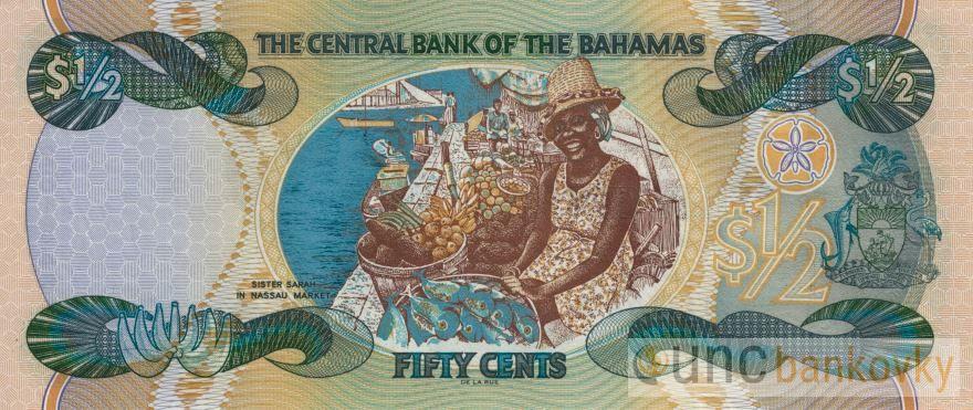 Bahamy 1/2 Dollar 2001 UNC