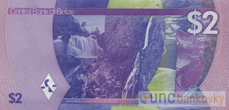 Belize 2 Dollars 2025 UNC