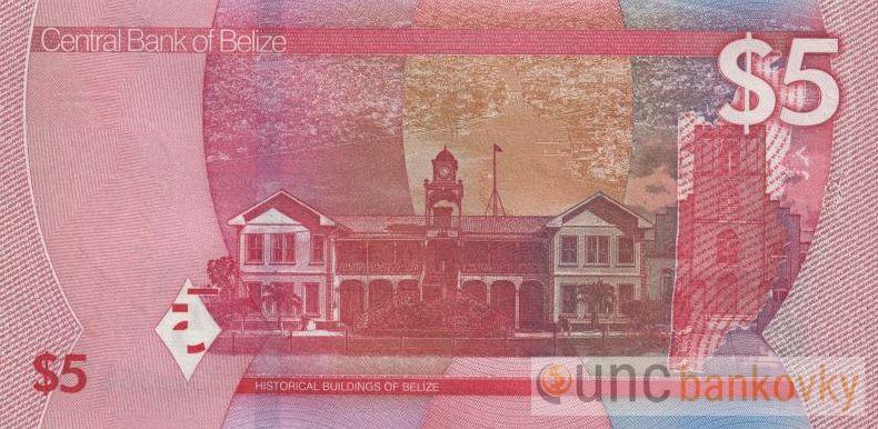 Belize 5 Dollars 2025 UNC
