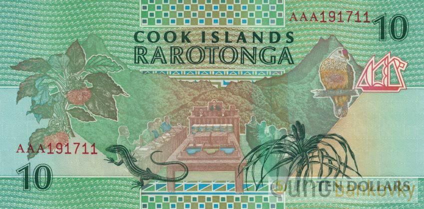 Cook Island 10 Dollars 1992 UNC