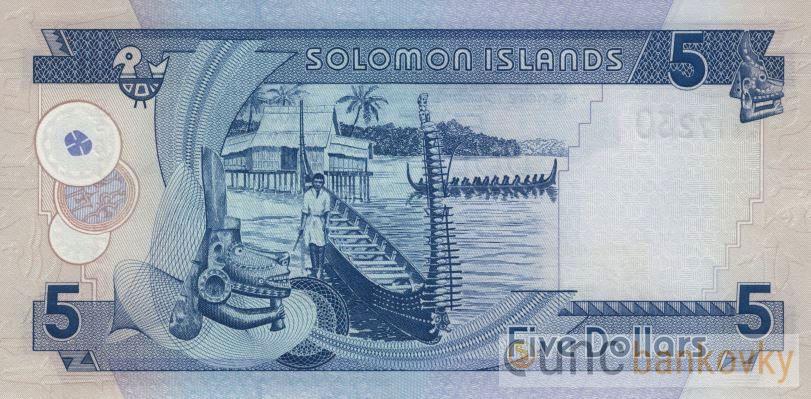 Šalamounovy ostrovy 5 Dollars 2008 UNC