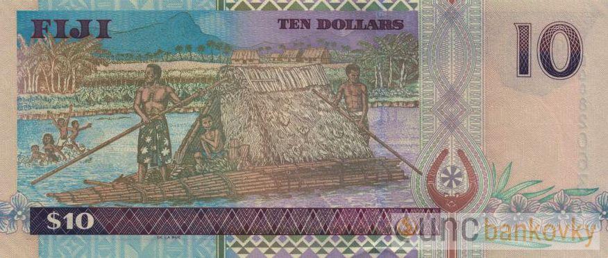 Fiji 10 Dollars 2002 UNC