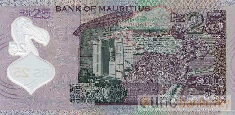 Mauricius 25 Rupees 2021 UNC