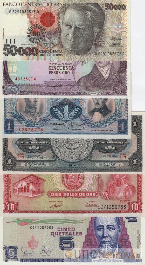 18ks set Jižní Amerika UNC