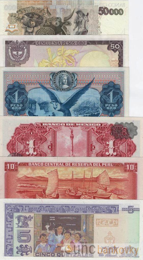 18ks set Jižní Amerika UNC
