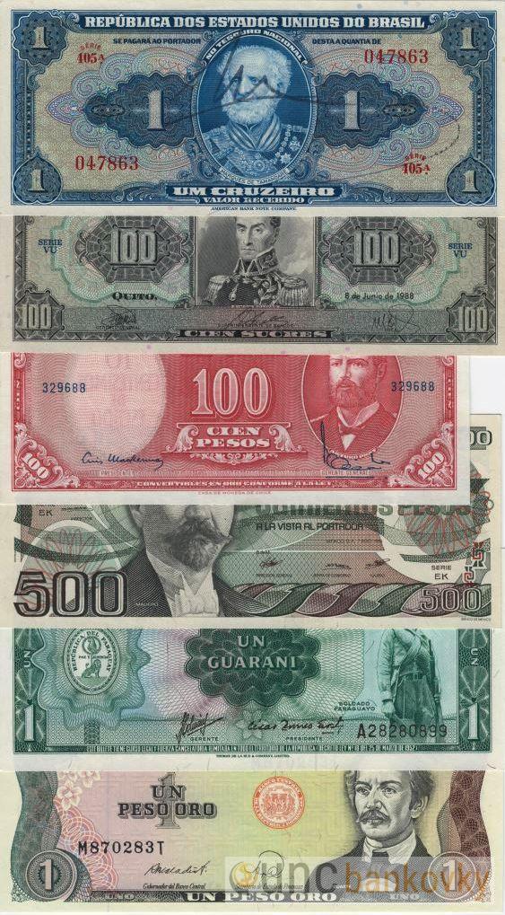 18ks set Jižní Amerika UNC