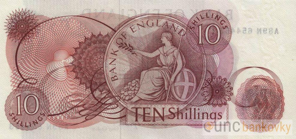 Británie 10 Shillings 1966-70 UNC