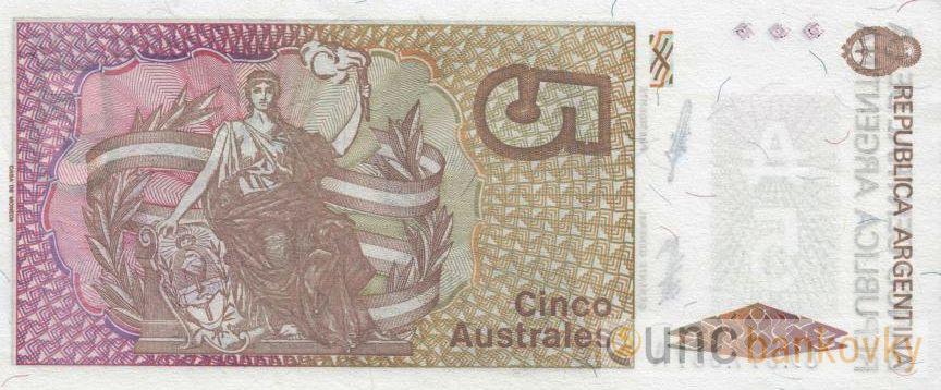 Argentina 5 Australes 1985 UNC