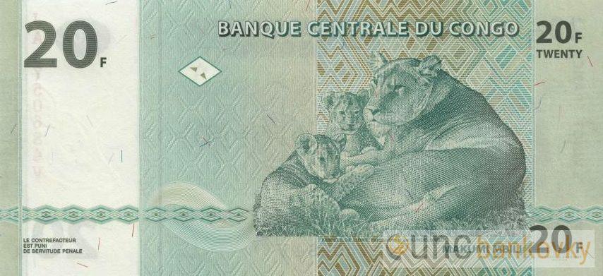 Kongo 20 Francs 2003 UNC