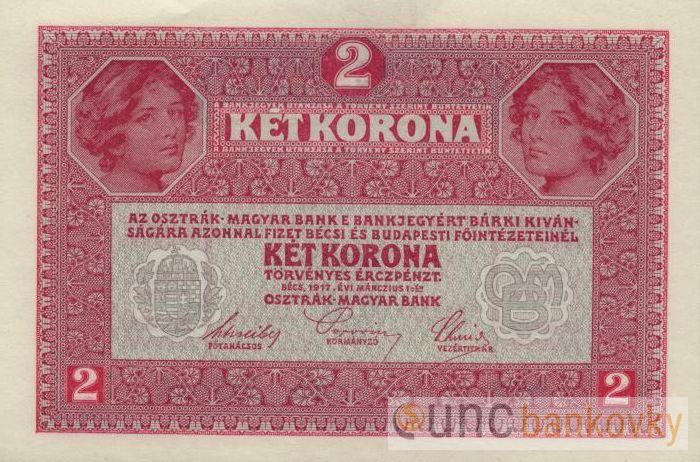 Rakousko Uhersko 2 Kronen 1917 DO UNC