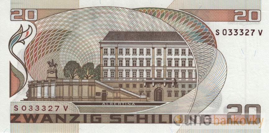 Rakousko 20 Shillings 1986 UNC
