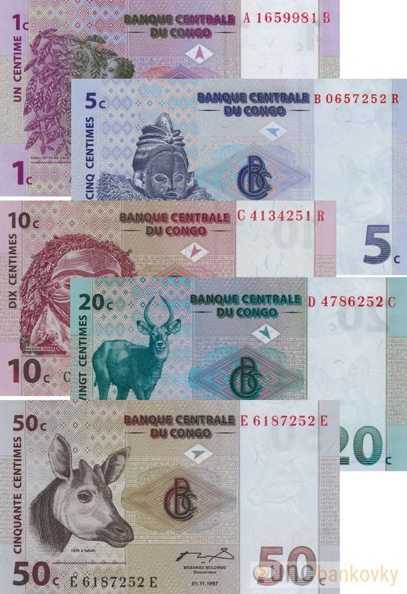 Kongo sada Centimes 1997 UNC