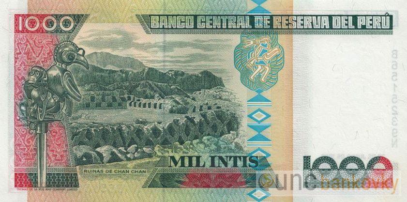 Peru 1000 Intis 1988 UNC
