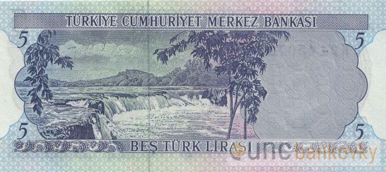 Turecko 5 Lira 1970 UNC
