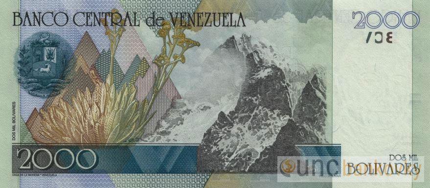 Venezuela 2000 Bolivares 1998 UNC