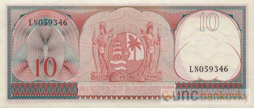 Surinam 10 Gulden 1963 UNC