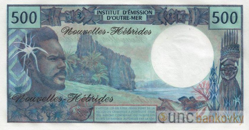 Nové Hebridy 500 Francs 1980 UNC