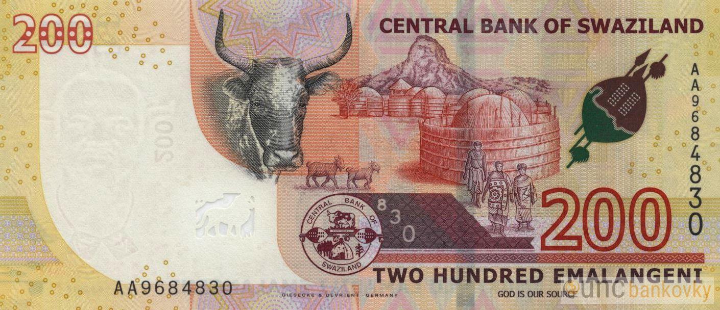 Swaziland 200 Emalangeni 2017 UNC