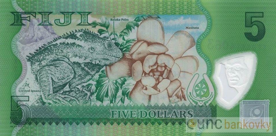 Fiji 5 Dollars 2022 UNC