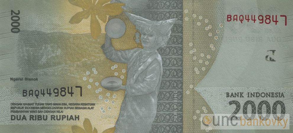 Indonésie 2000 Rupiah 2016 UNC