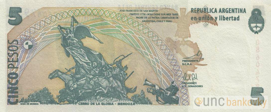 Argentina 5 Pesos 2003 UNC