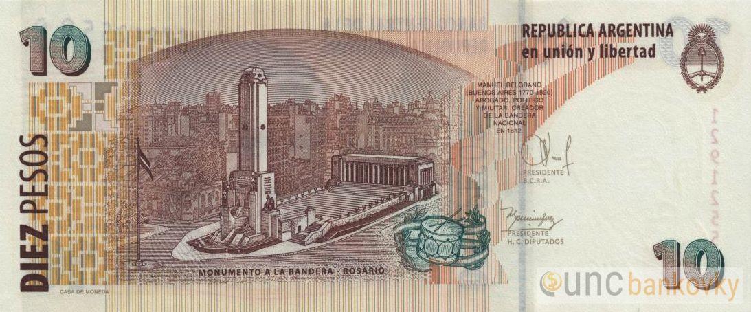 Argentina 10 Pesos 2003 UNC