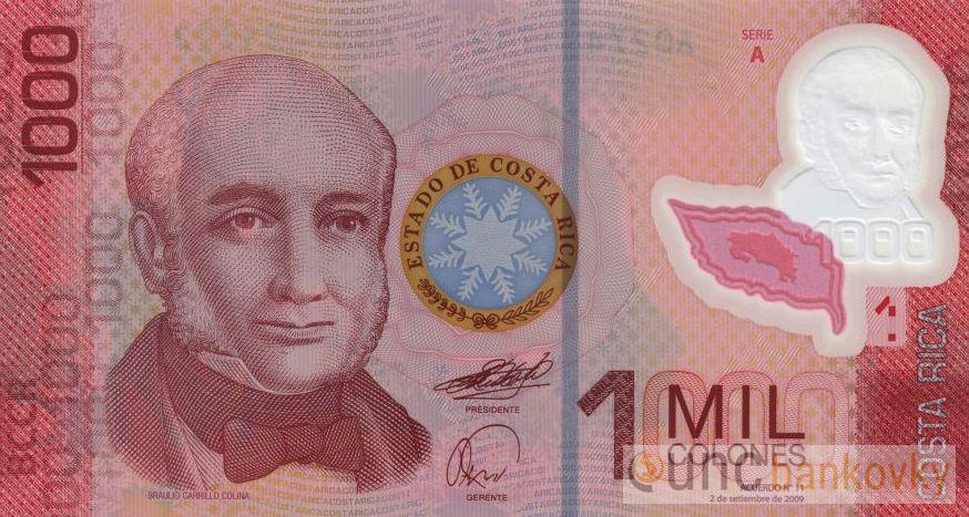 Kostarika 1000 Colones 2009 UNC