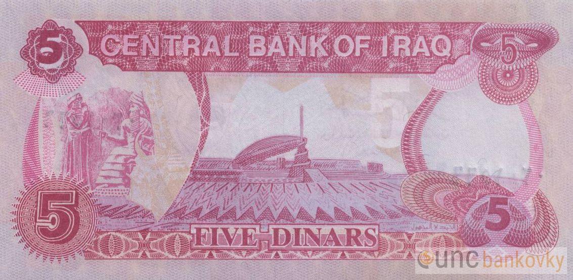 Irák 5 Dinars 1992 UNC