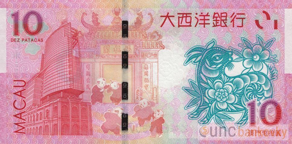 Macao 10 Patacas 2015 (Ultramarino) UNC
